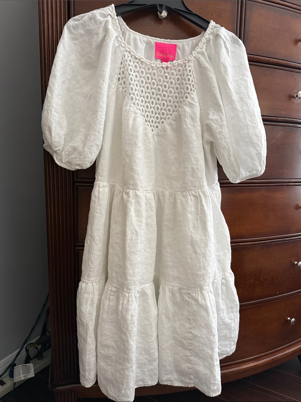 Lilly Pulitzer Charlet Short Sleeve dress in Resort White - Picture 1 of 5